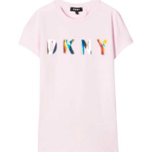 T-SHIRT HOLOGRAPHIC PINK DKNY