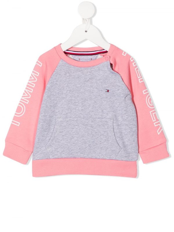 BLUZA BABY COLORBLOCK ROSEY PINK TOMMY HILFIGER