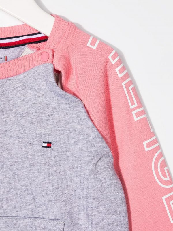 BLUZA BABY COLORBLOCK ROSEY PINK TOMMY HILFIGER